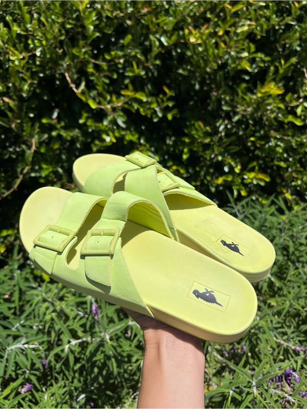 Rocket Dog Estie Sandal Slide Two Strap Green Yellow Colorful Women’s 11
